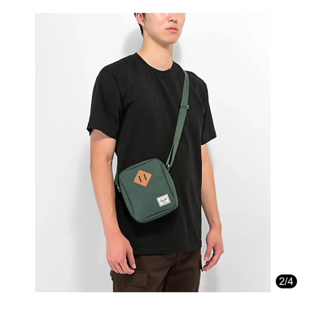 Herschel supply co. Heritage eco trek green bag cross body